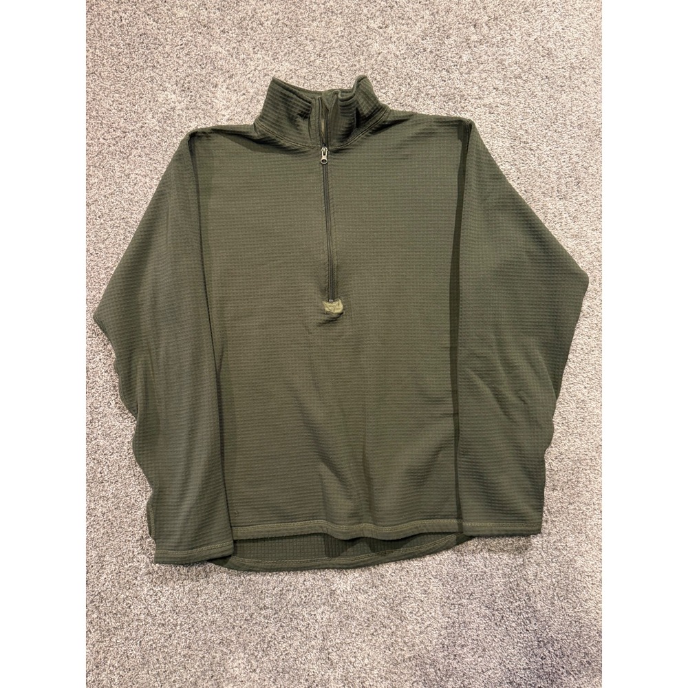 Rothco Pullover Men XL* Green Layer II Micro Fleece Grid Top 1/4 Zip Thumbholes*